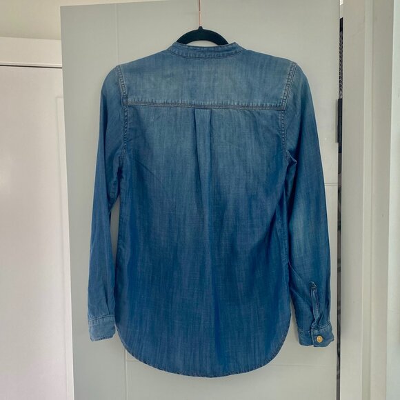 7 For All Mankind Denim Blouse - Picture 7 of 9